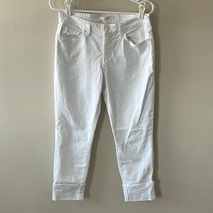 Joe’s Cropped Jeans, White, Size 28